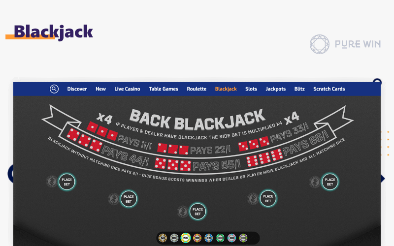 Don't miss your chance to try to win at blackjack with Pure Win Casino